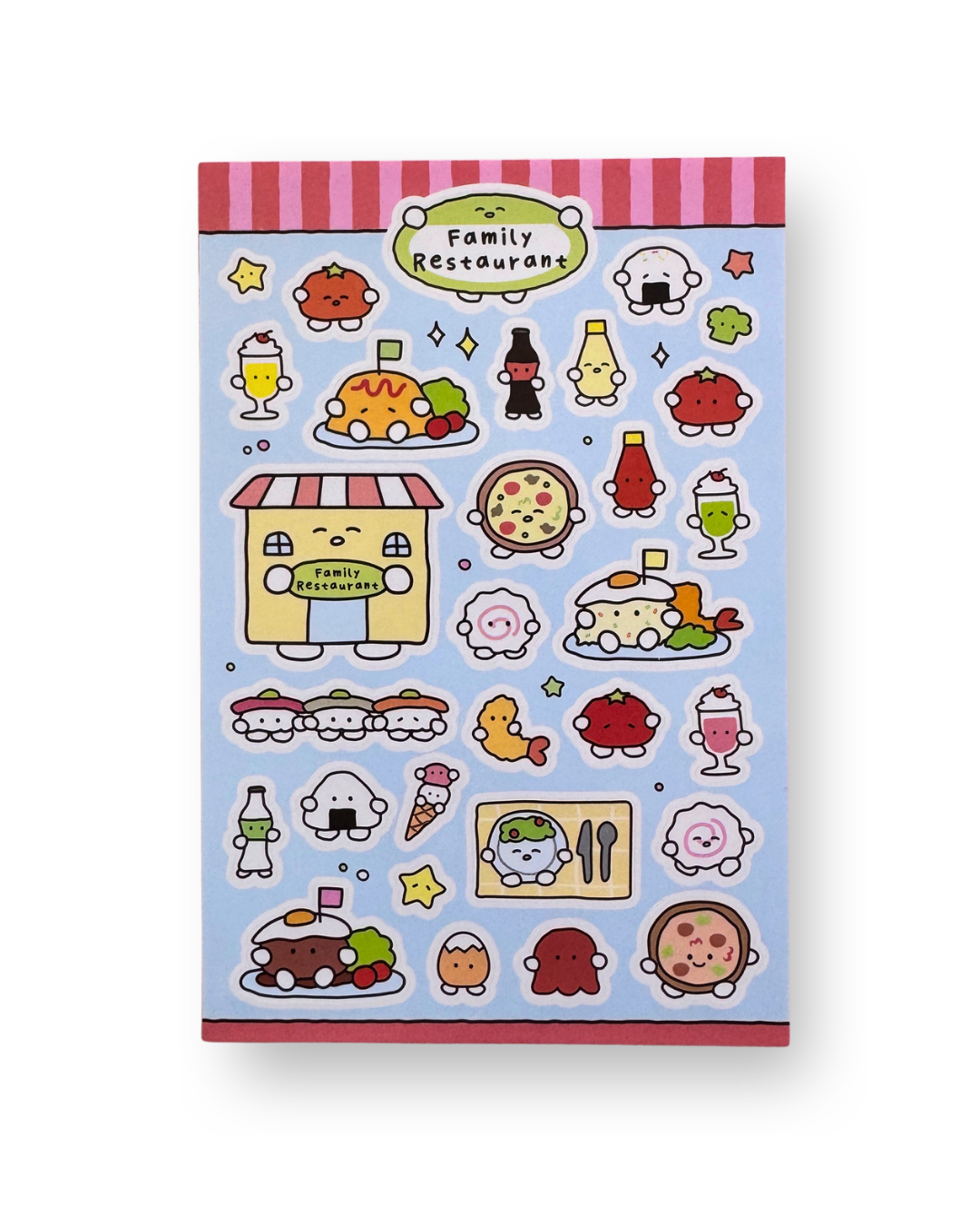 Cute Family Restaurant Food Sticker Sheet | Kawaii Korean Stationery | Planner Deco