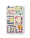 Cute Memo Pad & Collage Frame Sticker Sheet | Kawaii Korean Stationery | Journal Deco