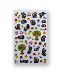 Cute Black Cat & Fresh Fruits Sticker Sheet | Kawaii Korean Stationery | Planner Deco