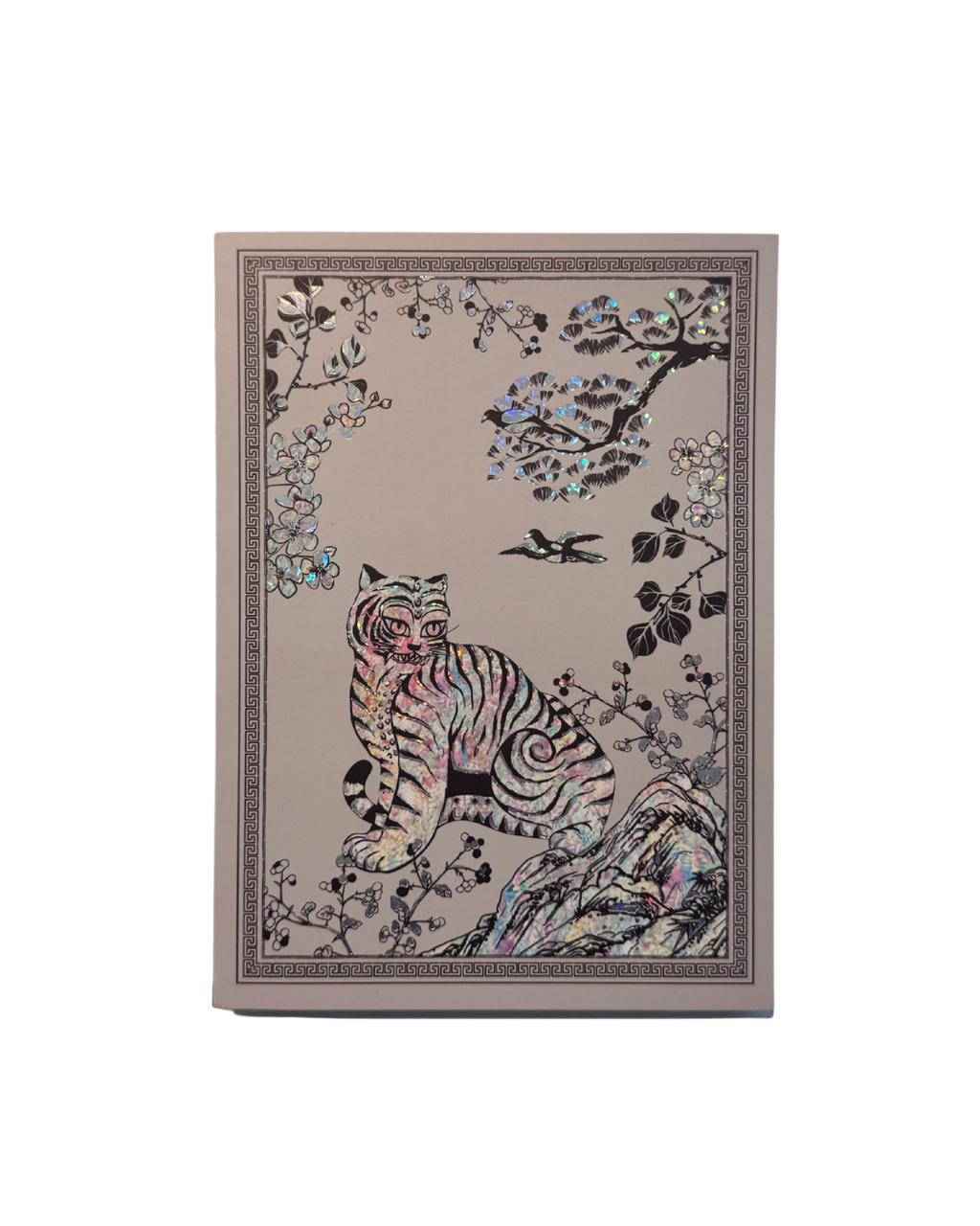 White Tiger Mother of Pearl Stationery Box | Fan Box