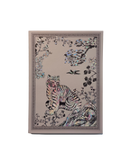 White Tiger Mother of Pearl Stationery Box | Fan Box