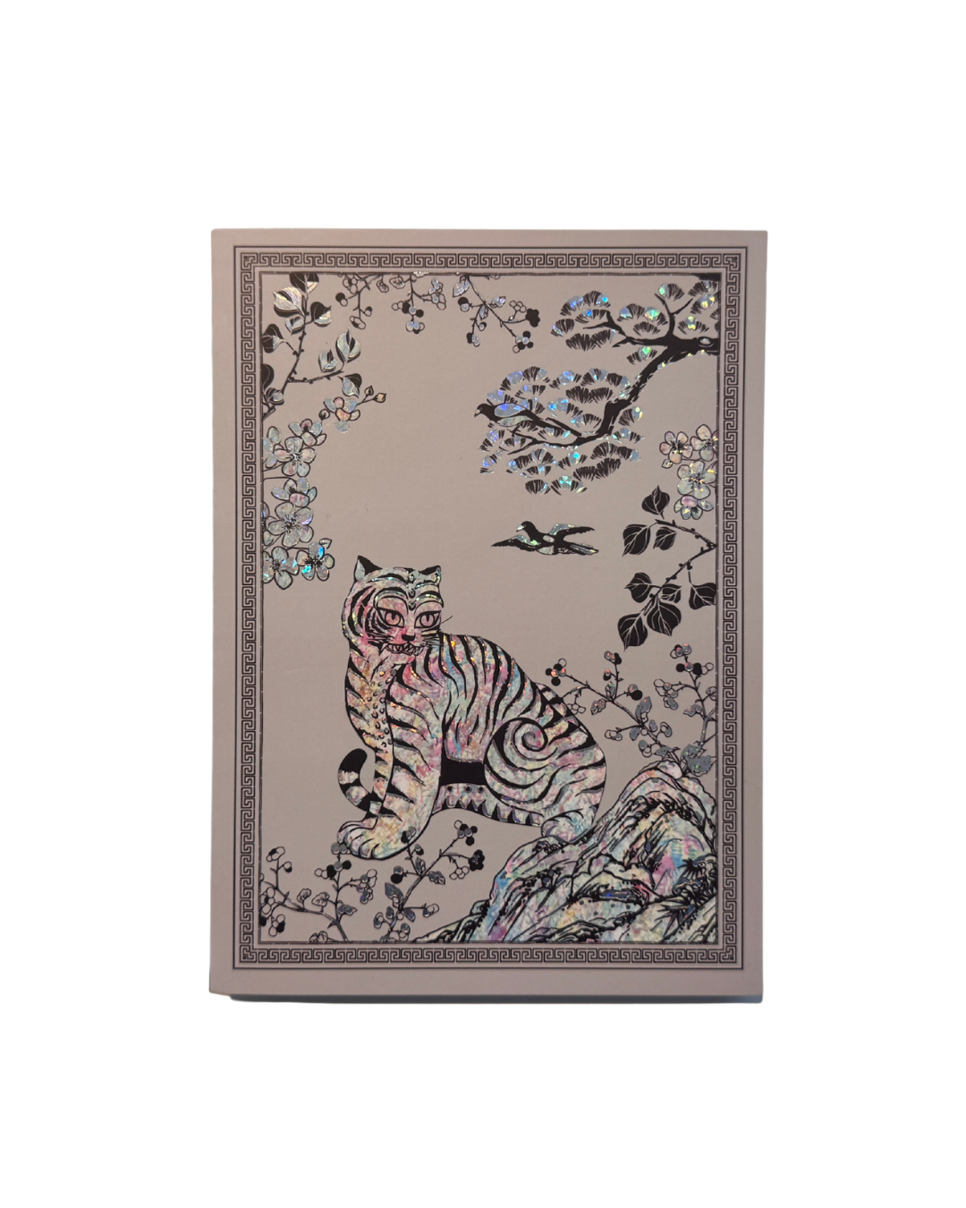 White Tiger Mother of Pearl Stationery Box | Fan Box