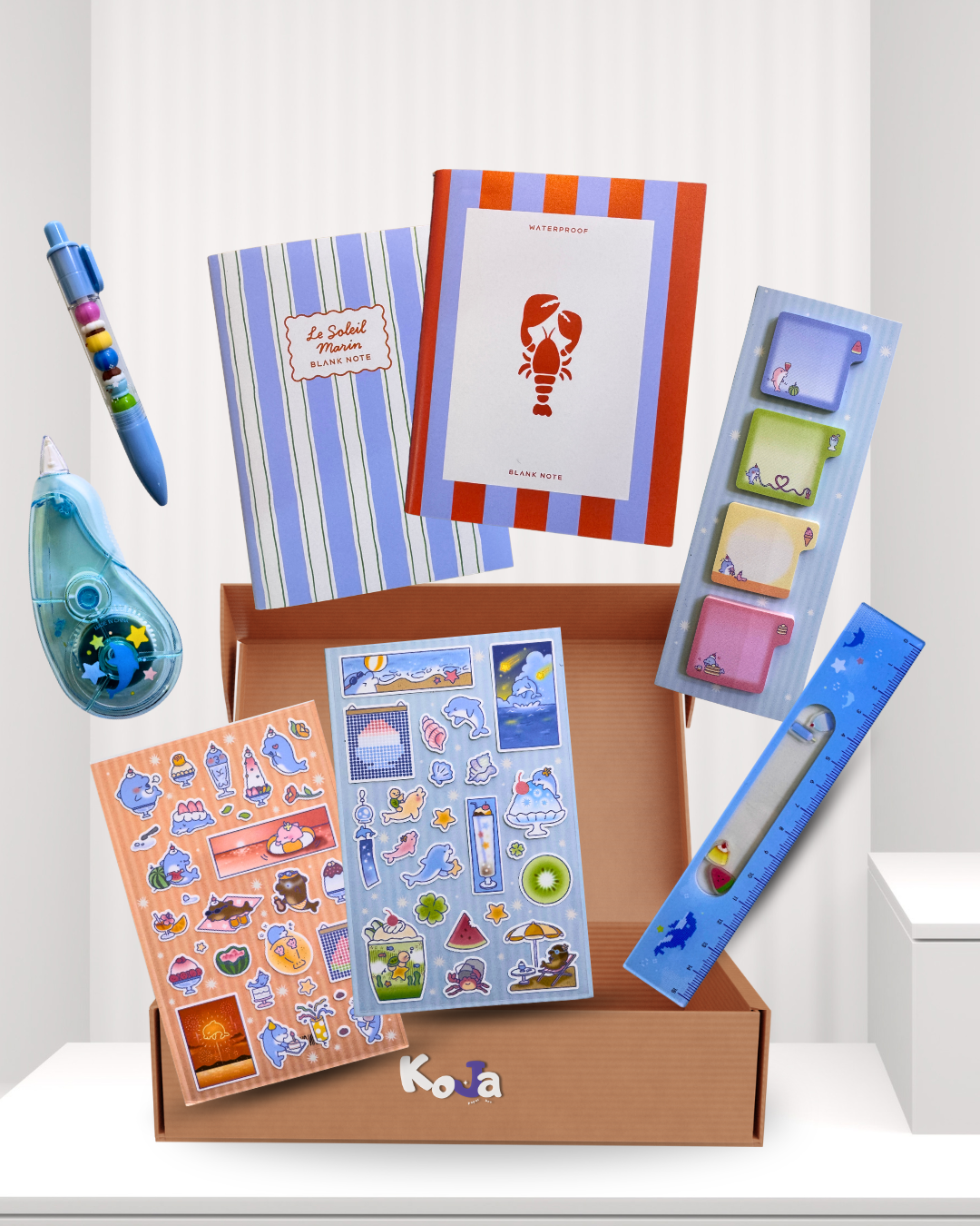 Kawaii Beach Summer Stationery Set