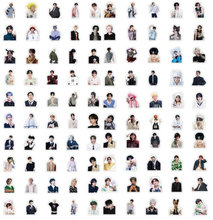 100-piece SEVENTEEN Waterproof Sticker Set