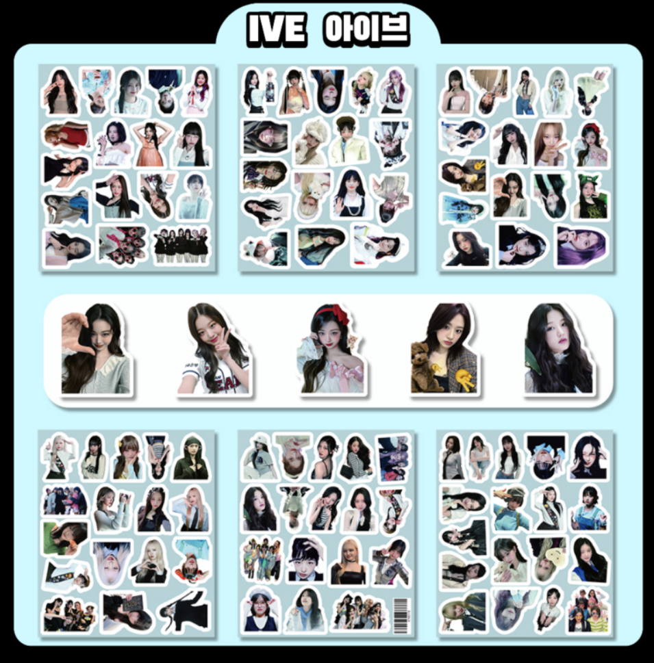 103-piece IVE Waterproof Sticker Set