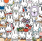 Cute Miffy Character Waterproof Deco Sticker Set (160 Pieces)