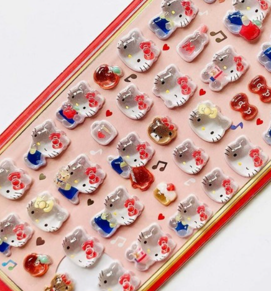 Sanrio Bonbon Drop 3D Sticker 6-Piece Set
