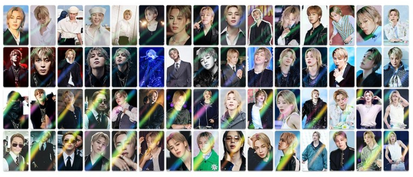 Official BTS Member Special Edition Hologram Photocard & Sticker Set (124 Pieces)