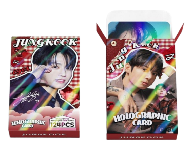 Official BTS Member Special Edition Hologram Photocard & Sticker Set (124 Pieces)