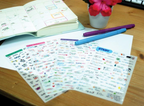 Korean Study Daily Journal Sticker Set of 4 Sheets