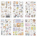 Kawaii Animal Watercolor Sticker Set