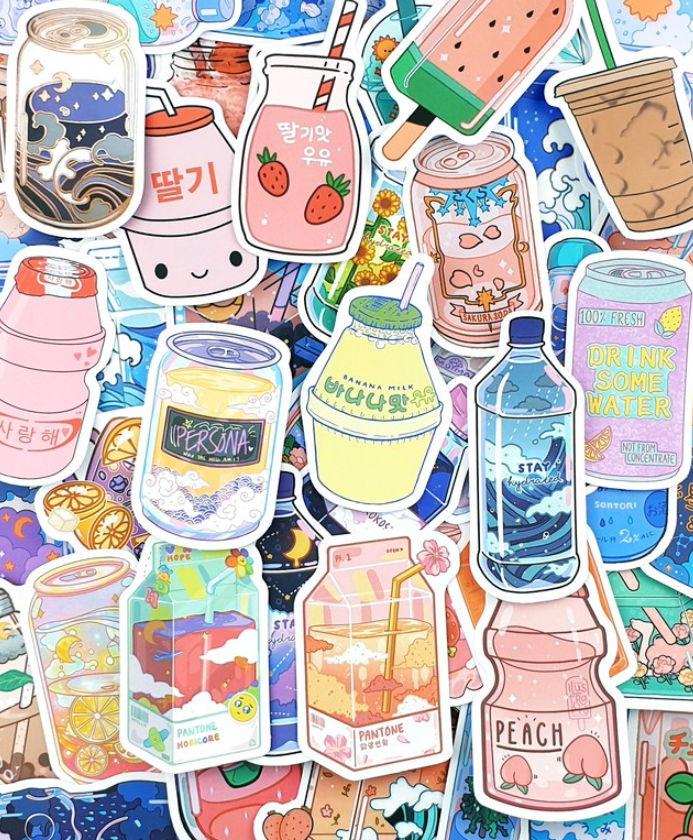Aesthetic Beverage & Dessert Sticker Pack Vol. 1