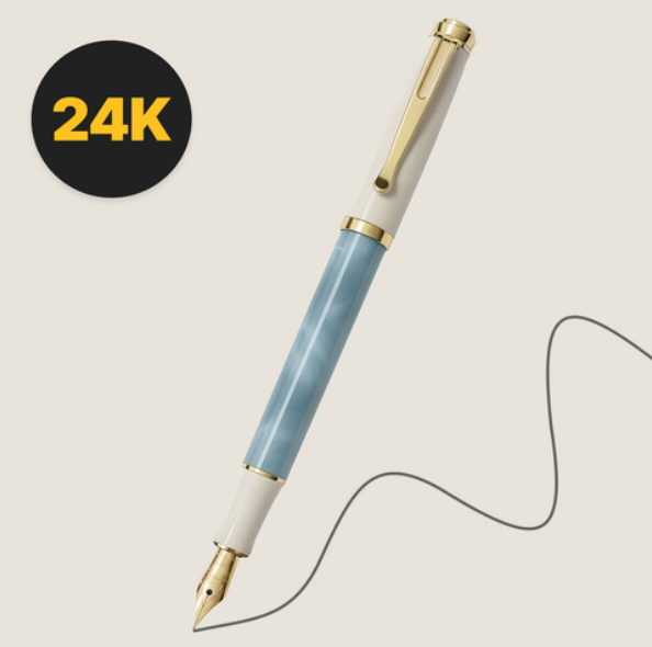 Fenora Classic 24K Gold Fountain Pen / PENORA 02 Beginner's Kit