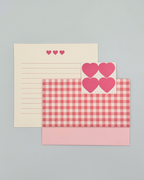 Gingham Hearts Letter Set
