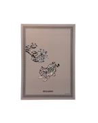 White Tiger Mother of Pearl Stationery Box | Fan Box