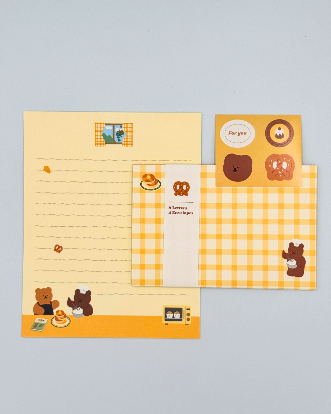 Cozy Bear Baking Letter Set