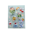 Retro Cafe Sweets & Sips 3D Aqua Shaker Stickers