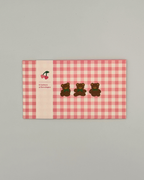 Pink Gingham Picnic Teddy Bear Letter Set