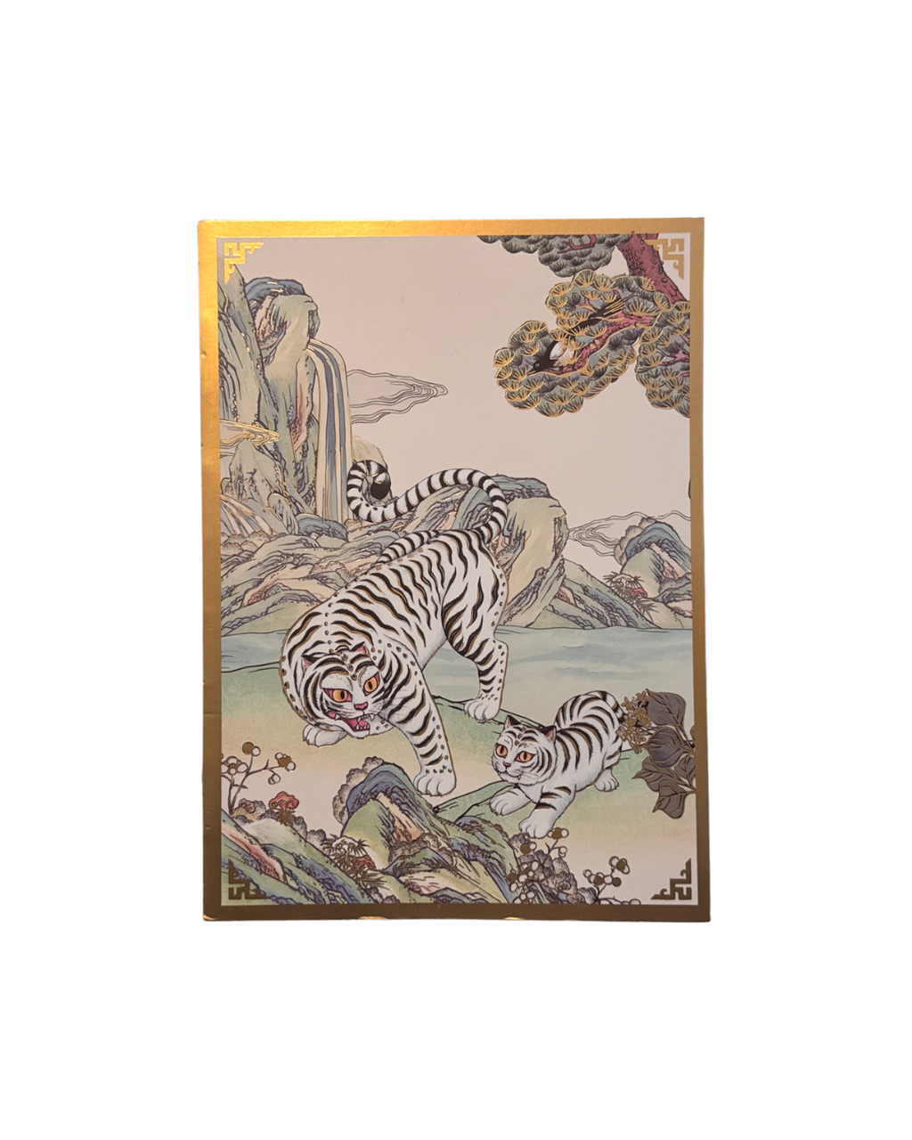 White Tiger Mother of Pearl Stationery Box | Fan Box
