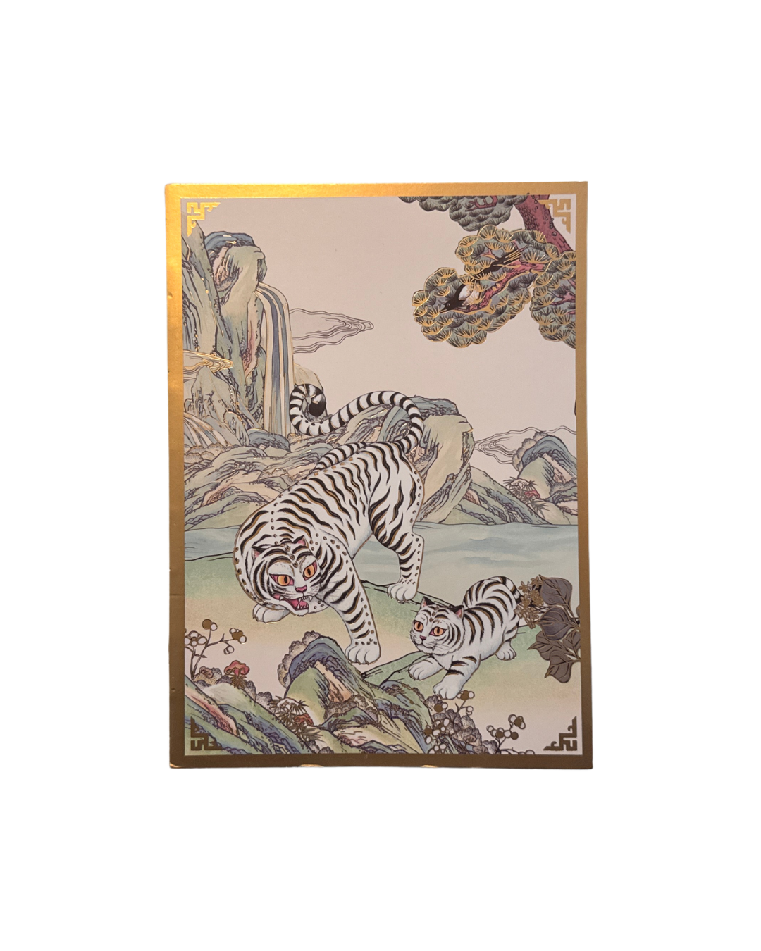 White Tiger Mother of Pearl Stationery Box | Fan Box
