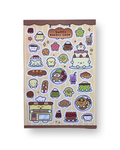 Cute Bakery Cafe & Desserts Sticker Sheet | Kawaii Korean Stationery | Planner Deco