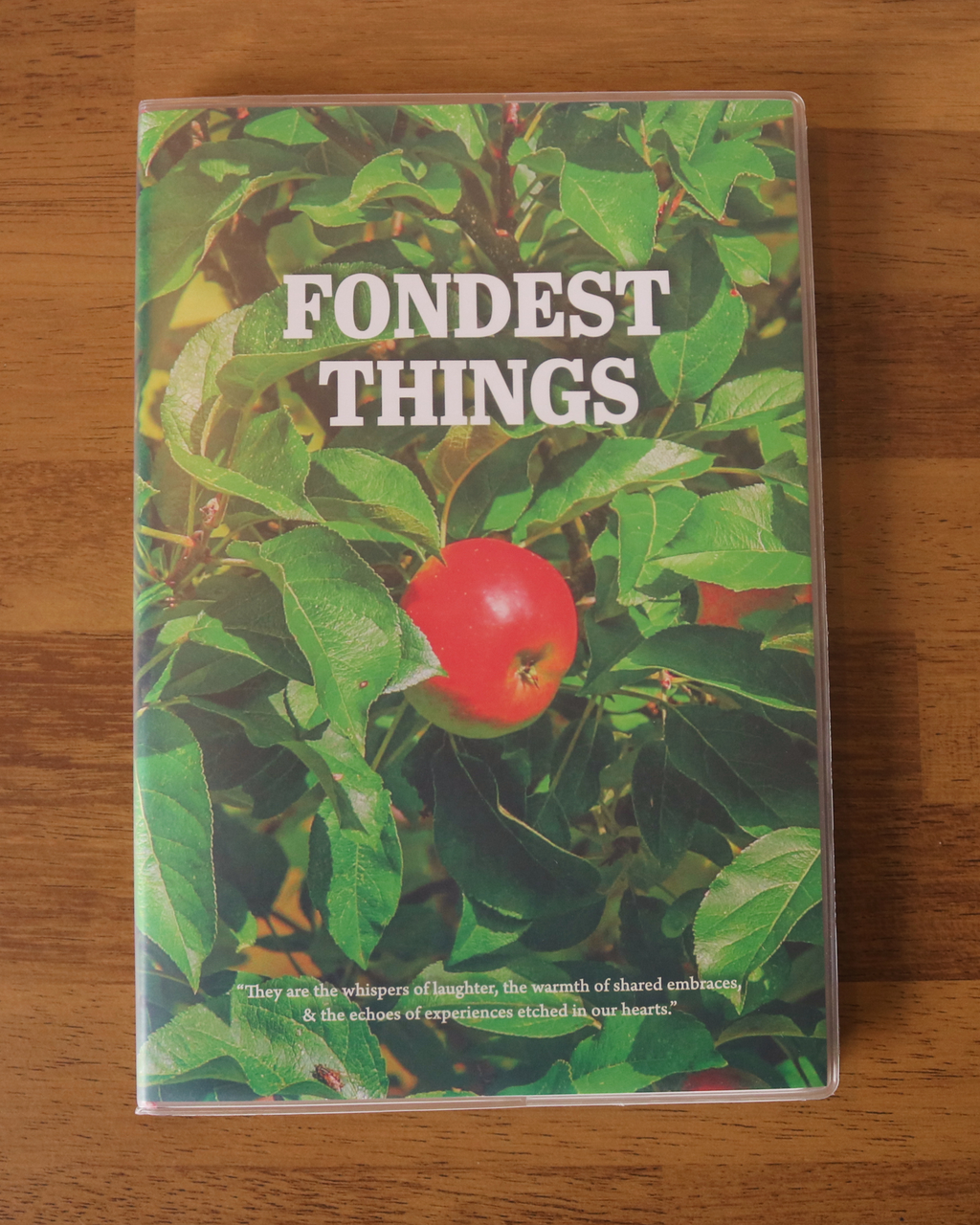 Clear Cover Notebook Fondest Things Lined Pages