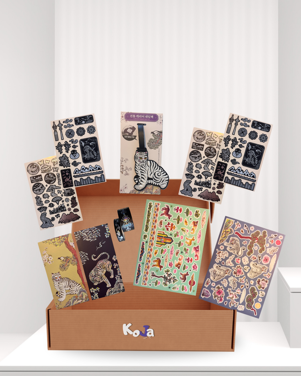 White Tiger Mother of Pearl Stationery Box | Letter Box