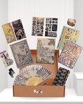 White Tiger Mother of Pearl Stationery Box | Fan Box