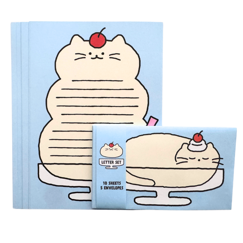 Ice Cream Kitten Snail Mail Letter Set