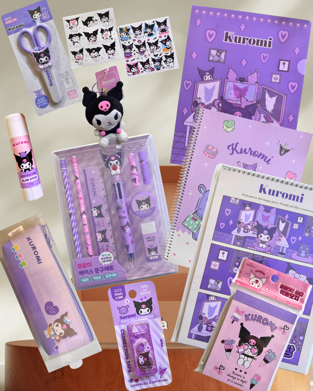 Kuromi Back to School Stationery Set