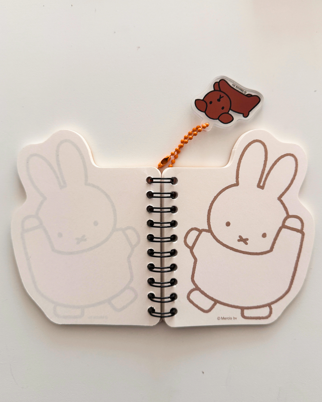 [Oopsie] Miffy Keychain Notebook in Orange or White