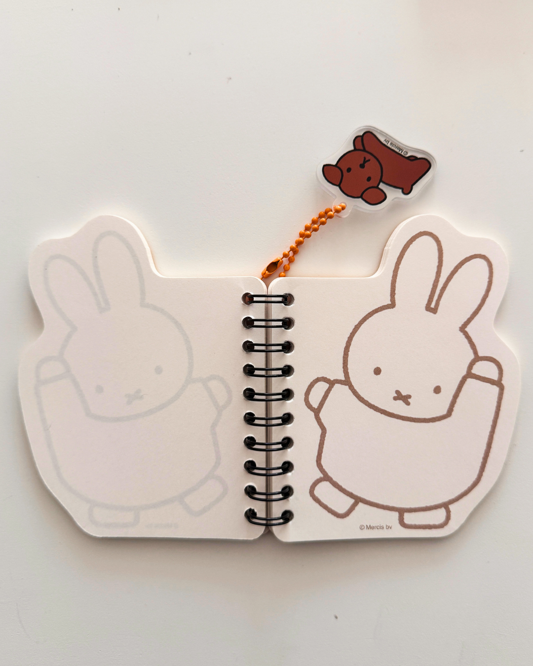 [Oopsie] Miffy Keychain Notebook in Orange or White