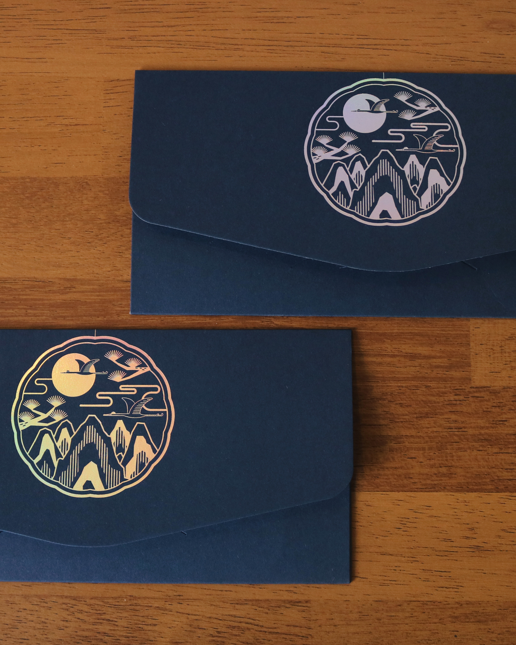 Mother of Pearl Crane Envelope Set of 2