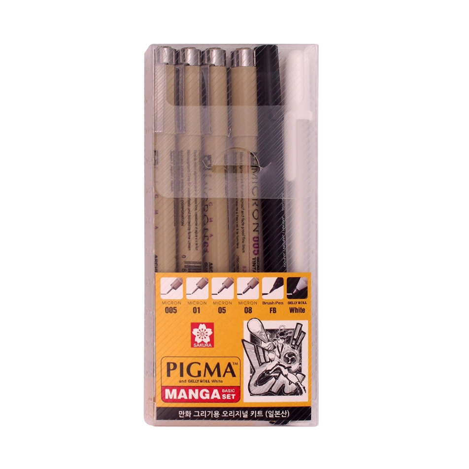 Sakura Pigma Manga Set of 6 Pens