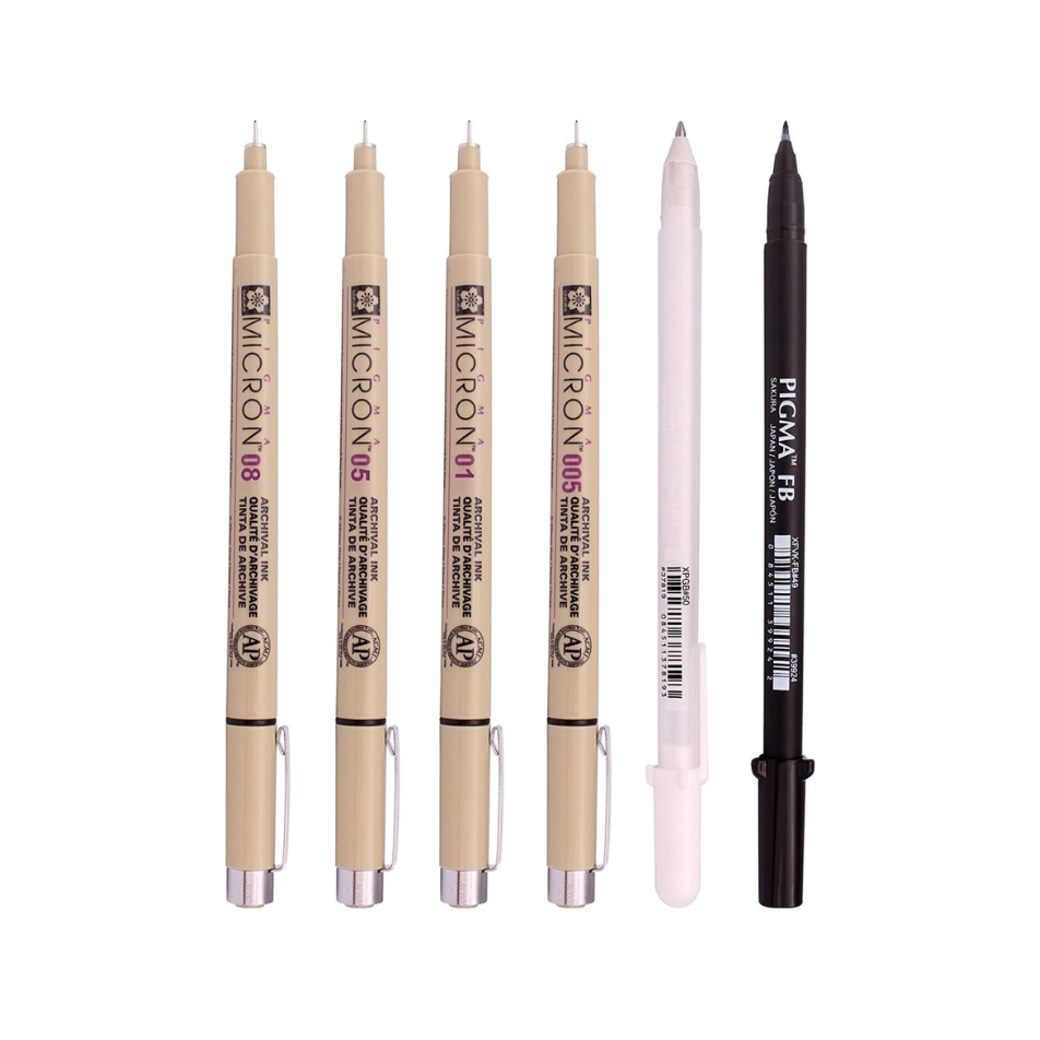 Sakura Pigma Manga Set of 6 Pens