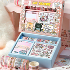 Stickery Decorating Box Diary Decorating Set, Cat Dessert