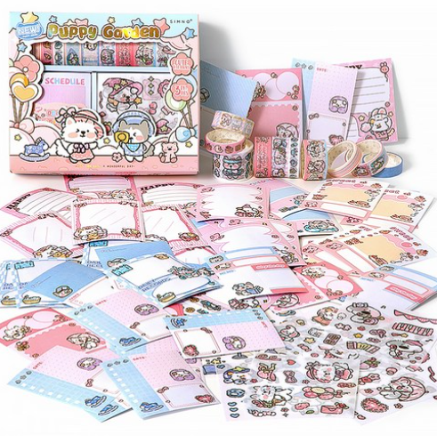 Decorating Box Diary Decorating Set, Puppy Garden 1 Set