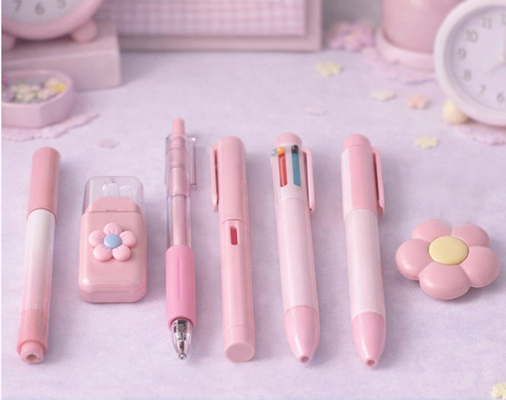 Pink Blossom Stationery Set of 7 Items