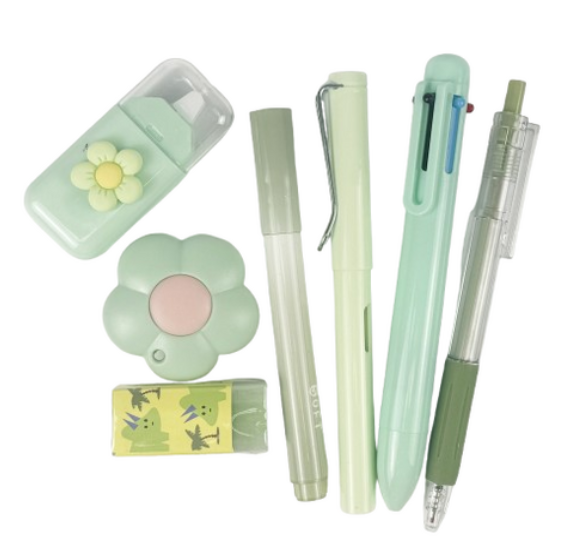 Grassy Green Stationery Set of 7
