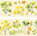 Ginko Leaves Transparent Flower Masking Tape