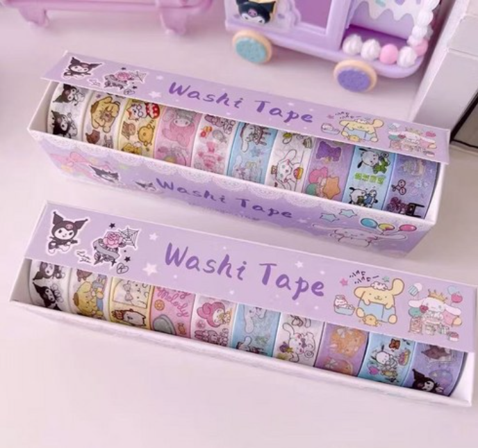 Sanrio Washi Tape Roll - Set of 10