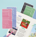 Korean Lettering Alphabet Sticker Set