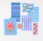 Retro Summer Sticker Pack - Set of 51 Stickers