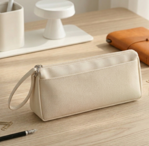 Clean Large Capacity Storage Pencil Case, Ivory