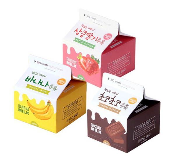 KSnacks Memo Pad Set | Banana Strawberry Chocolate Milk Memos