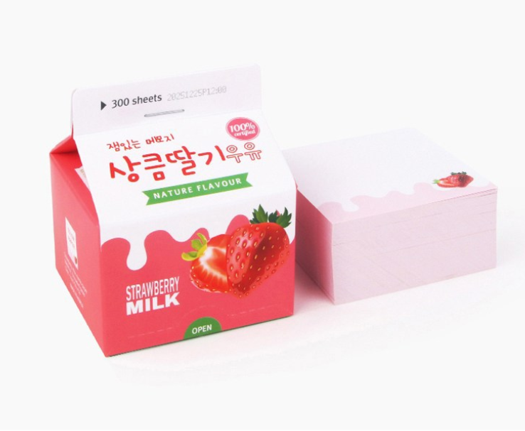 KSnacks Memo Pad Set | Banana Strawberry Chocolate Milk Memos