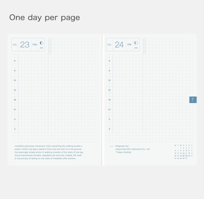 Hobonichi Techo Cousin Diary 2026 A5 English Edition Monday Start