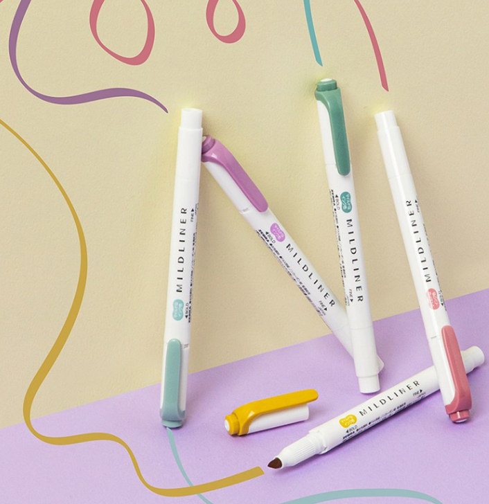 Zebra Mildliner Highlighter Set of 5 - Muted Colors