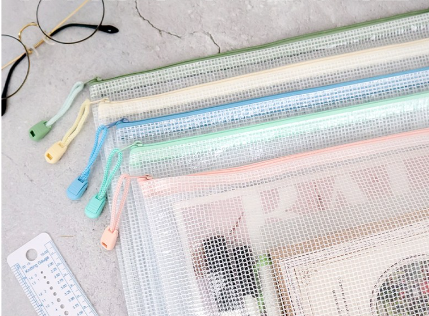 Plastic Junk Journal Storage Pouch A4 | Pastel Colors | Set of 5