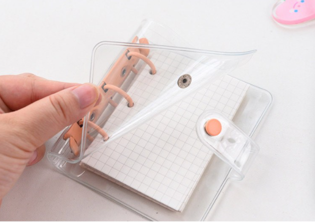 Mini 3-Ring Journal Binder | Vinyl Clear Cover